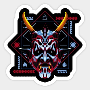 satan devil head Sticker